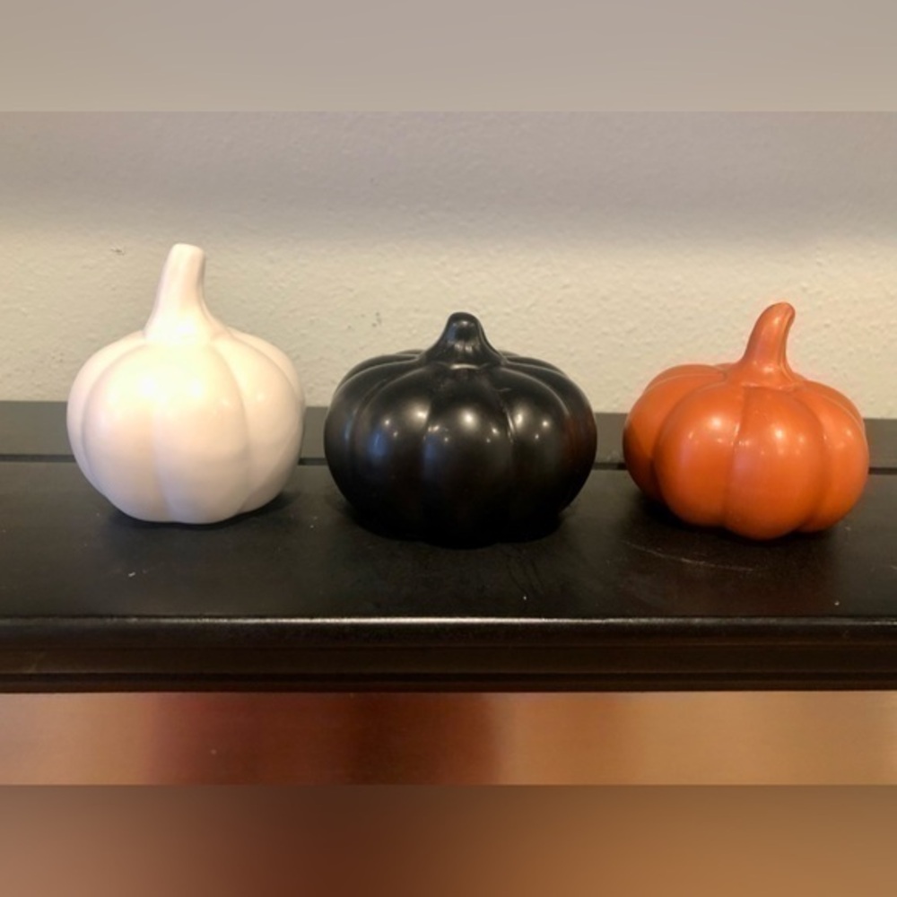 Ceramic Mini Pumpkin Decor 3pc